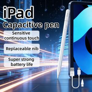 TEMU 2018년부터 2025년까지의 iPad 모델용 2026 신형 펜, 자기 고속 충전 및 손바닥 차단 기술 탑재, 민감한 팁으로 부드러운 필기 경험 제공. iPad Pro 11/12.9/M4, Air 3/4/5, Mini 5/6 호환