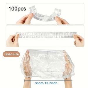 TEMU 50/100개 투명 PVC 일회용 신발 커버 - 두꺼운 플라스틱 미끄럼 방지 신발 커버, 밀착형 및 미끄럼 방지, 얼룩 방지 및 스크래치 방지, 가정, 병원, 실험실, 공장 작업장에 적합 - 위생 보호