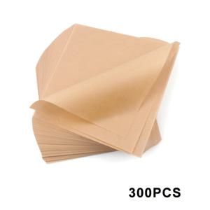 TEMU 150/300장 미리 자른 논스틱 베이킹 페이퍼 패티 시트, 15*15cm/6*6인치 사각 베이킹 페이퍼, 파이 분리, 버터 나눔, 타코 포장, 식품 포장 등에 적합, 오븐, 에어프라이어, 전자레인지 사용 가능