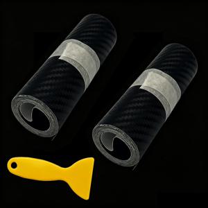 TEMU 3개 세트 (200.0cm 카본 파이버 비닐 테이프 2롤 및 스크레이퍼 도구 1개) - 무광 3D 스크래치 방지 필름, 자가 접착 차량 스티커, 자동차, , 노트북, 창문, 문에 적합 - 다기능 고강도 필름 - 무광 보호