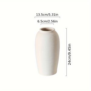 TEMU 지중해 스타일 세라믹 꽃병 홈 화분 1개 노르딕 모던 심플 삽입 신선한 꽃과 말린 꽃 장식용 화병 수제 세라믹 오너먼트 거실 장식에 적합