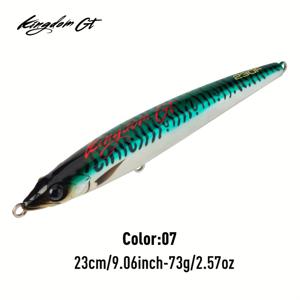 TEMU 킹덤 GT 소금물 낚시용 1개 플로팅 펜슬 루어 180/200/230mm 40/54/73g Z-액션 대형 물고기용 플로팅 소금물 펜슬 인공 하드 베이트 워블러 탑워터 루어 대형 참치 전용 탁월한 낚시 선물