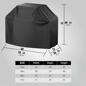 TEMU 1개 그릴 커버, 야외용 가스 그릴 커버, 자외선 차단, 찢어짐 방지, 변색 방지 소재 바비큐 커버