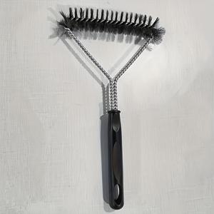 TEMU 1개 스테인리스 스틸 BBQ 브러쉬, 재사용 가능한 털 없는 코드, 38.1cm BBQ 청소 브러쉬 (손잡이 포함), 안전하고 효율적인 BBQ 클리너 - 남성을 위한 완벽한 선물, BBQ 용품, 피크닉, 캠핑 필수품, 파티 BBQ에 적합한 고품질 선택