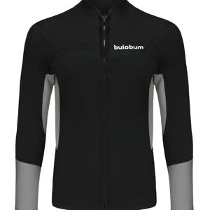 TEMU Buiobum 남성용 M 네오프렌 긴팔 셔츠, 운동복 탑, 앞면 지퍼 남성 셔츠