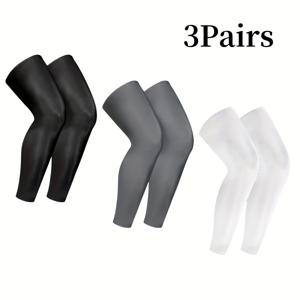 TEMU 3켤레 패션 아이스 쿨 레그 워머, 아이스 파워 넘치는 아이스 쿨 레그 워머, 통기성 좋은 속건성 레그 커버, 부드럽고 피부 친화적, 가볍고 편안한 패션 액세서리, 야외 여행 필수품 (생일/휴일 선물)