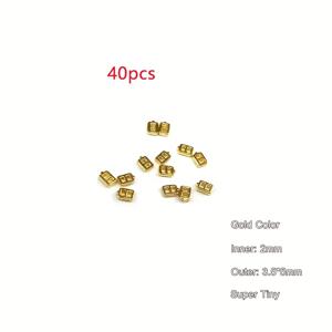 TEMU 40개 초소형 버튼, 2mm 내경 - 혼합 색상 (검정, 흰색, 파랑, 골드), 베이비돌 재봉 및 공예 프로젝트에 완벽한 핸드메이드 버튼 | 생생한 컬러 디자인, 세부적인 디테일의 재봉 액세서리