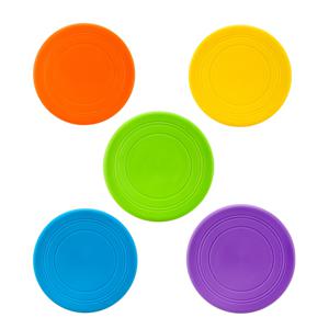 TEMU 5개 랜덤 색상 플라잉 디스크 세트, 두꺼운 소재, 부드럽고 내구성 좋음, 애완 동물 인터랙티브 훈련 디스크, 휴대용 디자인, 쉬운 던지기 | 뒷마당 게임, 파티 및 여름 선물로 적합