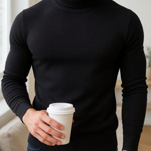 TEMU 신상 가을 겨울 따뜻한 솔리드 컬러 하이넥 스웨터, 레이어링과 캐주얼 편안함을 위한 멀티컬러