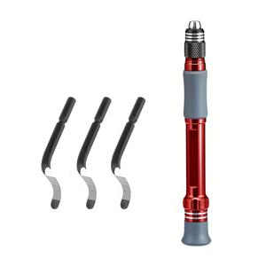 TEMU 1개 데버링 도구 (교체 가능한 날 3개 포함), 부드러운 모서리 마감 및 구멍 데버링용 버리 제거기 엣지 트리밍 칼