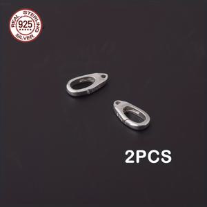 TEMU 2개/봉지 S 스털링 실버 미니 랍스터 클라스프 | DIY 핸드메이드 팔찌 & 목걸이 제작용 스프링 클라스프 - 패션 액세서리 부품