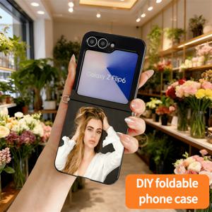 TEMU 휴대폰 케이스 - 삼성 Z Flip 3/4/5/6/7 호환, 독점 맞춤 사진 DIY 접이식 휴대폰 케이스. 6가지 색상, 좋아하는 가족, 반려동물 또는 커플 사진 업로드하여 개인 맞춤 스타일 맞춤 제작 가능. 크리스마스 선물로 적합