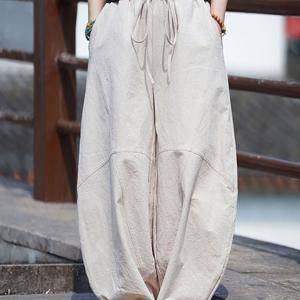 TEMU 남성 여름 얇은 캐주얼 솔리드 루즈핏 바지 데일리 심플 쿨링 밴딩 슬랙스 편안한 통기성 와이드 팬츠 RENJU 인어미남