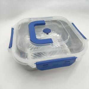 TEMU 뚜껑이 있는 스테인리스 스틸 식품 보관 용기, 57.49Oz, 누수 방지, 쌓을 수 있음, 야외 요리 및 식사 준비에 적합한 범용 사이즈, 크리스마스, 새해, 라마단, 어버이날, 독립 기념일에 이상적
