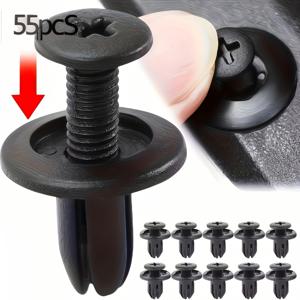 TEMU 55개/110개 범용 펜더 라이너 클립 및 머드가드 패스너 키트, 트렁크 범퍼 포함, 세단, SUV, 오토바이용