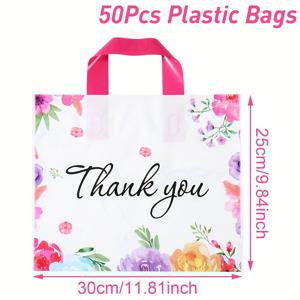 TEMU 25/50개입, 감사 선물 가방, 38*30cm, 플로럴 디자인 핸드백, 빈티지 웨딩 축하 장식, 기쁜 생일 파티 용품, 베이비 샤워 이벤트 장식, 아버지의 날 및 어머니의 날에 적합, 파티 선물 가방
