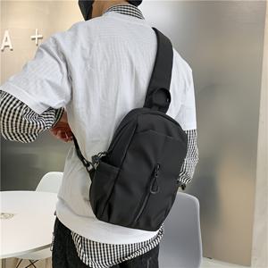 TEMU 패션 이지 나일론 소재 단색 캐주얼 남성용 체스트백 학생 백팩 여름 필수템 아빠 필수템 뉴 멀티퓨어숄더백 학생 지갑 허리 가방 등에 적합한 뉴 라이프스타일 필수품