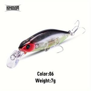 TEMU Kingdom 미노우 ฮาร์드 베이트 1개 7g/12g 서스펜딩 싱킹 이중 수영 액션, 강력한 어류 유인 고소음, 바이오닉 낚시 루어, 풀워터레이어, 장거리 캐스팅, 장치어, 처브, 배스 낚이기, 날카로운 트리플 훅, 내구성 있는 ABS, 민물 및 바닷물용 포퍼 루어