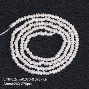 TEMU 2D 플랫, 1.8-2mm AAA 천연 플랫 화이트 진주 루즈 스페이서 비즈, 주얼리 제작 DIY 팔찌 목걸이 공예 바느질용, 선물용 구슬 부품