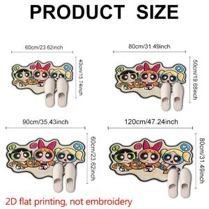 TEMU 2D 플랫워너 현관 매트, 파워퍼프 걸즈 시즌 2D 그래픽 디자인 스타일, 홈 진입 및 장식 아이템, 침실 바닥 매트, 크리스마스 장식 스타일, 재미있는 디자인, 침실 발 매트, 워너 현관 매트, 크리스마스 선물