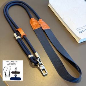 TEMU 2026 업그레이드 우븐 크로스바디 휴대폰 스트랩, 길이 조절 가능, 목에 편안한 넓고 두꺼운 스트랩, 고급 메탈 버클, 부드러운 넥 파우치 체인, 다용도 넥 스트랩