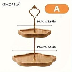 TEMU KEMORELA 나무 컵케이크 스탠드, 다층 서빙 트레이, 원형 직사각형 나무 컵케이크 타워, 서빙 디스플레이 스탠드, 크리스마스 디저트 쿠키 사탕 부페 스탠드, 파티 장식, 크리스마스 추가품, 주방 용품
