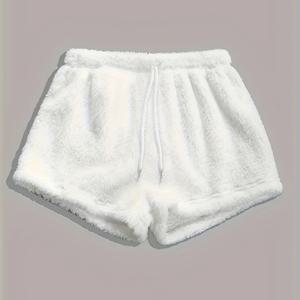 TEMU 여성용 화이트 양면 플리스 라운지 팬츠