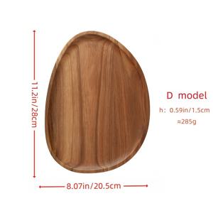 TEMU 수지 피자 스테이크용 우드 트레이 - 빈트리 폴리쉬드 서빙 플레이트, 러스틱 모던 오벌 디너 트레이 (케이크, 빵, 차용) - 다이닝 데코 (휴일 및 일상 사용)