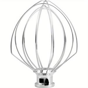 TEMU K45WW 6'' 와이어 휘프, 4.5-5Qt Kitchenaid 틸트 헤드 스탠드 믹서 호환, 계란 크림 저는, 밀가루 케이크 풍선 휘핑, Kitchenaid 믹서 액세서리용 Kitchenaid 휘핑기 교체품