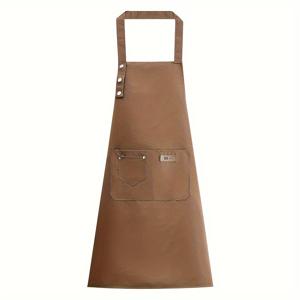 TEMU 튼튼하고 조절 가능한 폴리에스터 앞치마 1개 (포켓 포함) - 가공업자, 요리사, 베이킹, 바베큐에 적합 - 실내 사용을 위해 설계, 배터리 불필요, 스타일리시한 BBQ 앞치마, 내구성 좋은 주방 앞치마