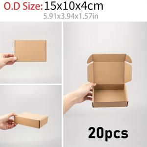 TEMU 10개/20개 15X10X4Cm 흰색, 갈색, 천연색 미니 포장 상자, 빈 종이 상자, 배송 상자, 우편 상자, 골판지 상자, 선물 상자, 파티 선물 상자, 인조 손톱 및 인조 속눈썹 포장 상자