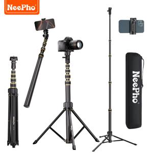 TEMU 니포 210cm/82.7인치 휴대폰 삼각대 & 셀카봉, 확장형 휴대폰 홀더 및 휴대용 가방 포함, 아이폰 스마트폰 호환, 카메라 라이브 스트리밍 블로그