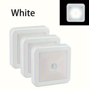 TEMU 3개/6개 세트 모션 센서 LED 무드등 - 욕실, 침대 옆, 복도, 계단, 화장실, 캐비닛용 스마트 조명, PIR 감지식, 간편 설치
