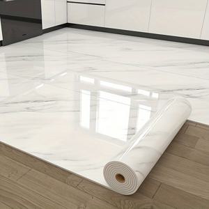 TEMU 1롤 엑스트라 두꺼운 마블 바닥 및 벽 스티커 - 3.0M X 59.99Cm, 욕실, 주방, 거실 및 침실 개조용 떼어내어 붙이는 비닐 타일 - 방수, 간편한 청소, 자가 접착 마블 디자인
