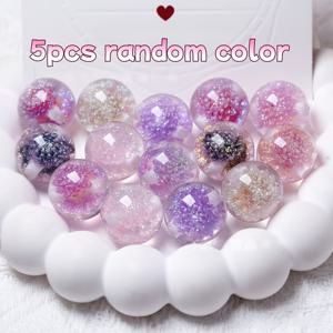 TEMU 색상 변경 야광 장식용 구슬 작약꽃 DIY 재료 포장 주얼리 액세서리 팔찌 목걸이 휴일 선물 파티 장식 30개/5개 랜덤 색상