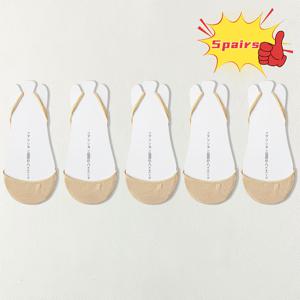 TEMU 새로운 스타일 여성 봄/가을 발목 양말 5켤레, 가을/겨울용 로우컷 보이지 않는 얇은 양말, 미끄럼 방지 하이힐 양말, 반장지갑 커버