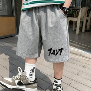 TEMU 2025 신상 남아용 여름 반바지, 중대형 사이즈 트렌디 브랜드 남아용 여름 바지, 야외 활동에 적합