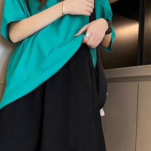 TEMU 소녀용 2026 신상 여름 반바지 - 기하학 패턴의 가벼운 캐주얼 비치웨어, 세탁기 사용 가능한 여름 의상 (레귤러 핏) - 2026 신스타일, 야외 활동에 완벽
