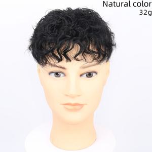 TEMU 남성용 실제 모발 가발, 레슬리 컬, 심리스, 통기성, 접착 또는 클립 가능, 스타일리시한 데일리 헤어피스