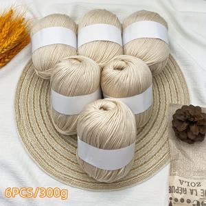TEMU 고급 혼방 털실 세트 - 6개 스케인/300G 부드러운 뜨개질 털실, 스웨터, 스카프, 모자, 아기 담요 등에 적합, 다양한 색상 옵션 - 고품질 섬유, 뜨개질 및 코바늘 뜨개질에 이상적