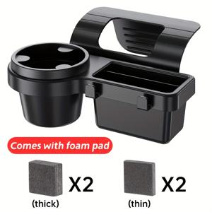 TEMU 4-In-1 차량용 창문 정리함, 휴대폰 거치대 및 우산, 열쇠 등 보관을 위한 2개 후크가 있는 차량 컵 홀더 및 수납 랙. 대부분의 차량에 적합하며, 도구가 필요 없는 간편한 설치. 내구성이 뛰어나고 견고하며, 일상 운전 및 로드 트립에 이상적입니다.