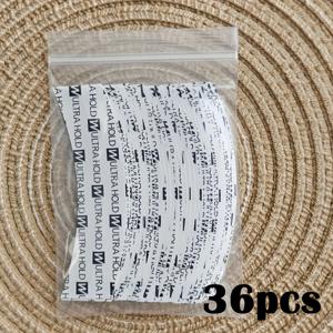 TEMU 36개입 초강력 양면 가발 테이프 - 레이스 프론트 가발, 투피, 헤어피스용 강력한 투명 접착제, 남녀 모두를 위한 필수 스타일링 도구, 초강력 양면 헤어 접착 테이프