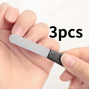 TEMU 3개입 양면 스테인리스 스틸 무광 네일 파일/네일 그라인더/무광 스트립 톱니 그라인더 연마 스트립/연마용 두꺼운 네일 파일