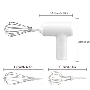 TEMU 휴대용 전동 계란 거품기겸용 케이크 믹서기 - USB 충전식, 휴대성 좋은 경량의 사용하기 쉬운 핸드믹서, 케이크, 쿠키, 머핀 베이킹용 - 가정용 베이커와 전문가에게 완벽