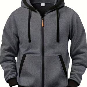 TEMU 남성 캐주얼 컬러 블록 후디 - 올리브 그린 & 블랙 투톤 디자인, 긴 소매, 레귤러 핏, 스웨트셔츠, 캐주얼 웨어 후디 | 투톤 디자인 | 니트 구조, 필수 후디