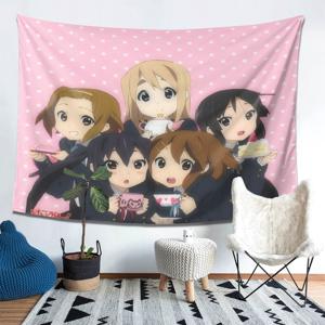 TEMU 애니메이션 티 파티 시간 태피스트리 | 고품질 폴리에스터, 복숭아 피부 벨벳, 부드럽고 편안함, 침실, 거실 및 기숙사에 적합, 간편한 걸이, 전기 불필요, 완벽한 선물 선택