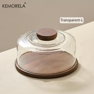 TEMU KEMORELA 1개 케이크 스탠드 돔 뚜껑, 식품 안전 주방 서빙 트레이, 딤섬 및 페이스트리용, 우아한 홈 데코 디스플레이 플래터, 디저트 보관 | 스타일리시 푸드 커버 | 유리 돔 뚜껑, 케이크 트레이