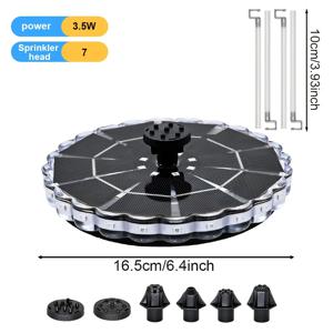 TEMU 32개 LED 비즈가 있는 태양광 LED 분수, 새로운 업그레이드된 플로팅 연못 펌프, 실외 연못 스프링클러, 색상 변경 분수, 1800mAh 대용량 배터리, 고품질 태양광 자동 스프링클러, 야간 조명 가능, 새 목욕탕에 적합