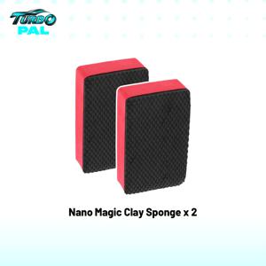 TEMU TURBOPAL 2팩 나노 매직 클레이 스펀지, 3층 프로그레이드 페인트 오염 제거 도구 (나노 클레이 + 쿠션 폼 + 미끄럼 방지 EVA) 스크래치 없는 산화 제거, 자동차 디테일링 및 표면 복원용