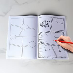 TEMU 나만의 만화 스토리 만들기: 그림 그리기 및 스토리텔링을 위한 빈 만화 스케치북, 원본 만화 만화 만들기용 빈 만화책, 32페이지의 빈 페이지가 있는 성인 디컴프레션 페인팅 연습 책, 창의적인 만화 애호가에게 적합